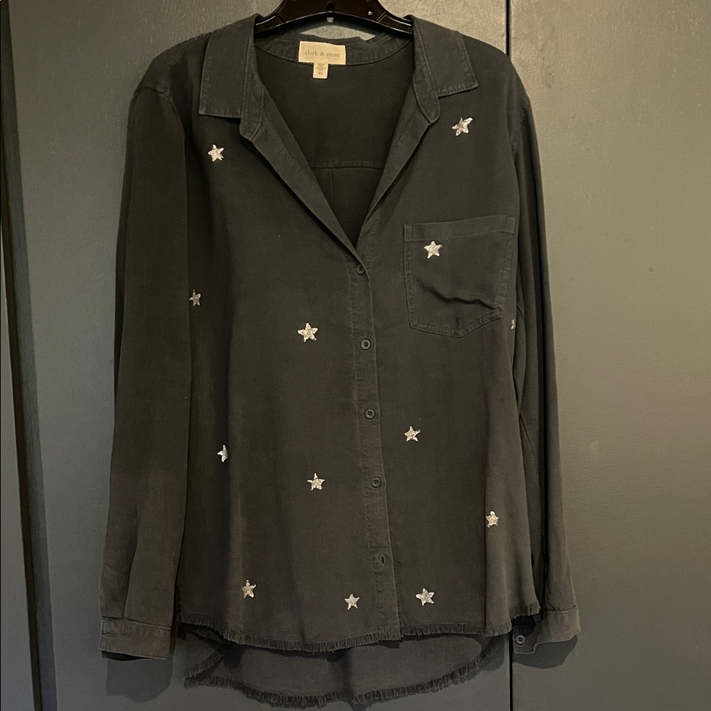 Cloth & Stone Charcoal Button-Up Shirt